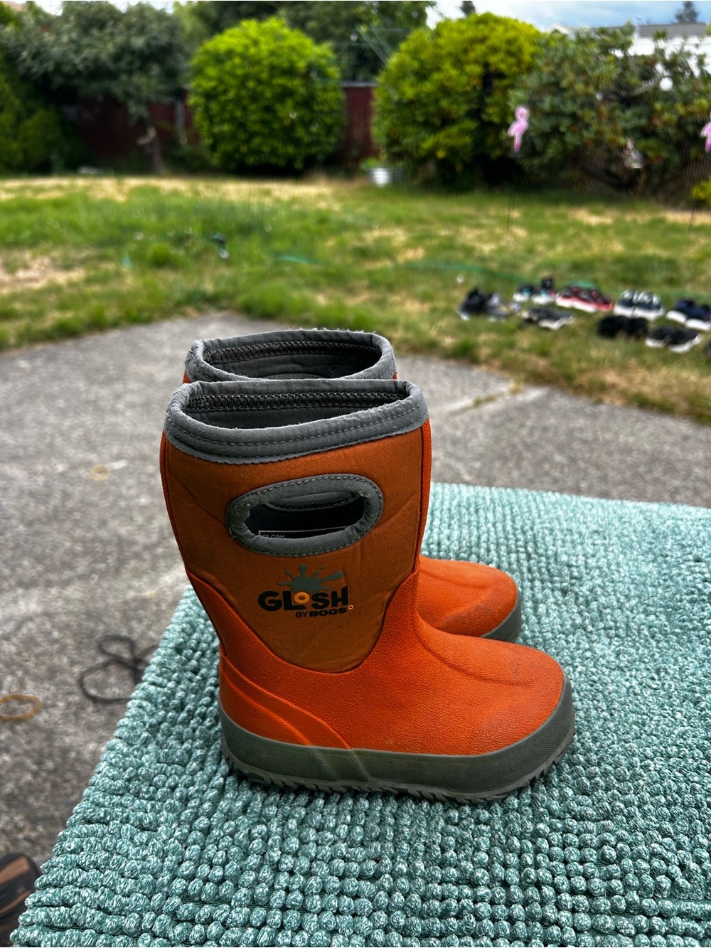 Giosh Kids Orange Waterproof Pull-On Boots Size 8C